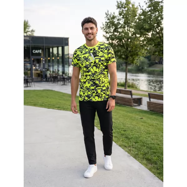  Tricou funcțional premium plus pentru bărbați ALTISPORT VOJ/ALM011TR02 NEON/GALBEN 