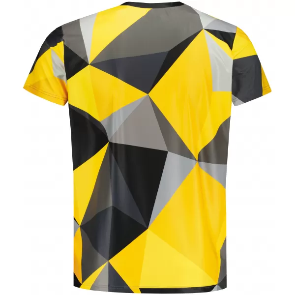  Tricou funcțional premium plus pentru bărbați ALTISPORT VOJ/ALM007TR02 NEGRU ȘI GALBEN 