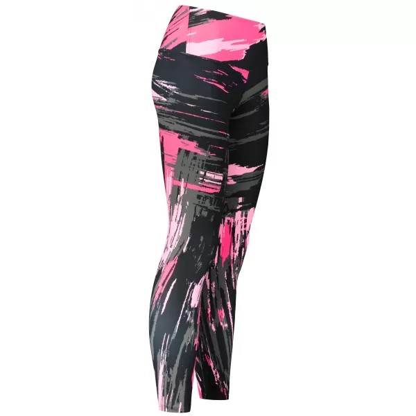  Jambiere lungi premium de damă ALTISPORT VOJ/ALW010LEG01 NEGRU/ROZ DESCHIS 