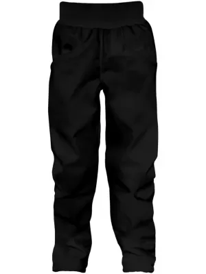 Pantaloni izolati softshell pentru copii WAMU KLASIK NEGRU