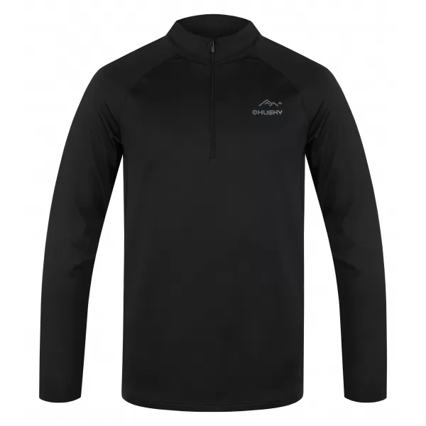  Cămașă termică pentru bărbați HUSKY TROMI ZIP M NEGRU 