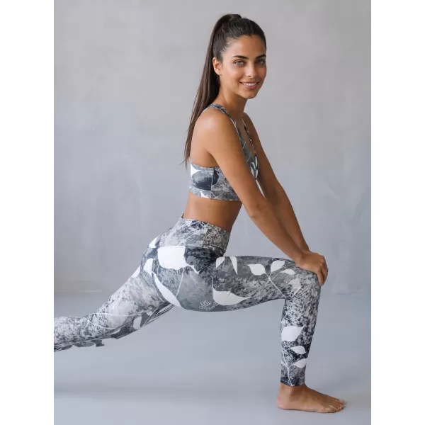  Jambiere lungi premium de damă ALTISPORT VOJ/ALW020LEG01 ALB-NEGRU 