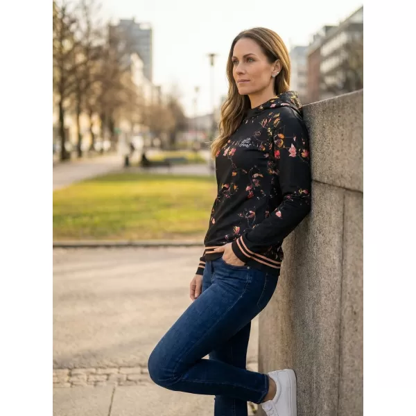  Hanorac premium pentru femei ALTISPORT VOJ/ALW024MI01 NEGRU 