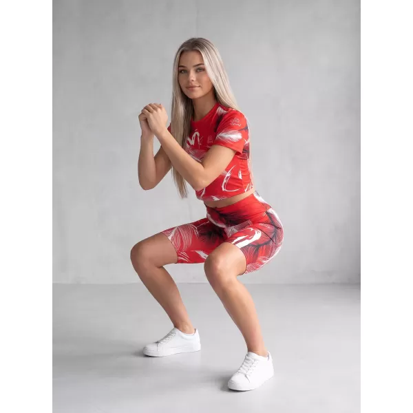  Jambiere de damă deasupra genunchiului premium ALTISPORT VOJ/ALW001LEG02 ROȘU 