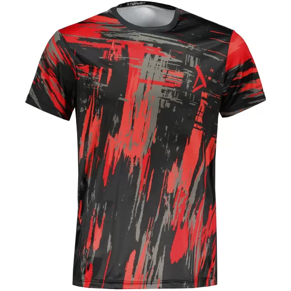  Tricou funcțional premium pentru bărbați ALTISPORT VOJ/ALM010TR01 NEGRU ȘI ROȘU 