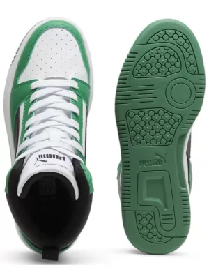 Pantofi pentru copii PUMA REBOUND V6 MID JR 393831-10 ALB