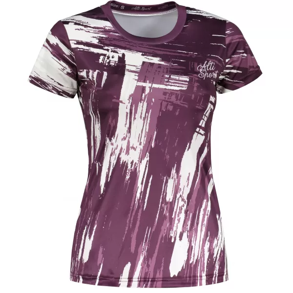  Tricou funcțional premium pentru femei ALTISPORT VOJ/ALW010TR01 VIOLET/ALB 