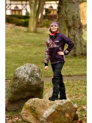 Pantaloni izolati softshell pentru copii WAMU KLASIK NEGRU