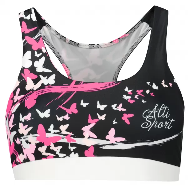  Sutien sport premium pentru femei ALTISPORT VOJ/ALW022POD01 NEGRU ROZ 