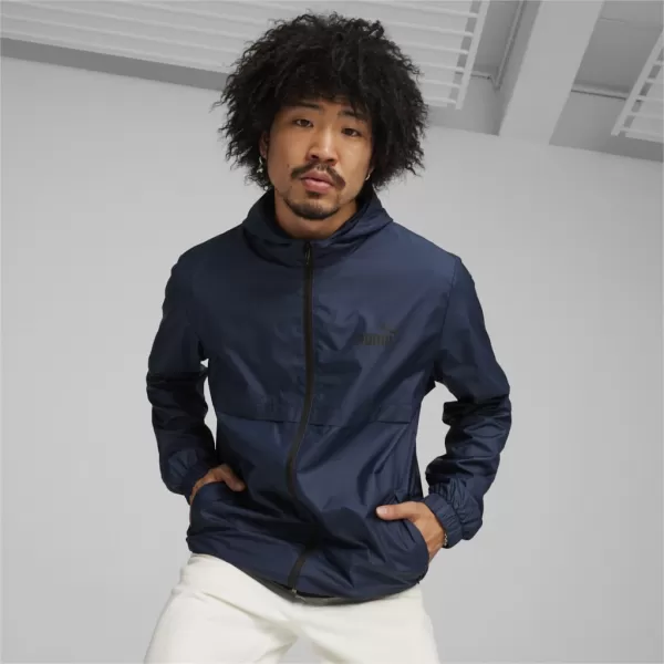  Blazer de vânt pentru bărbați PUMA ESS SOLID WINDBREAKER 847484-14 ALBASTRU 