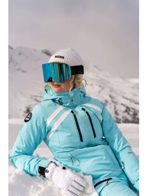 Jachetă de schi pentru femei NORDBLANC CREVASSE NBWJL7932 ALBASTRU DESCHIS