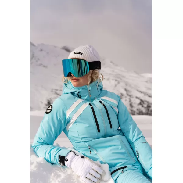  Jachetă de schi pentru femei NORDBLANC CREVASSE NBWJL7932 ALBASTRU DESCHIS 