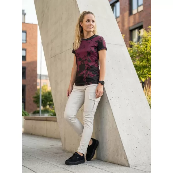  Tricou funcțional premium pentru femei ALTISPORT VOJ/ALW012TR01 VIOLET/NEGRU 