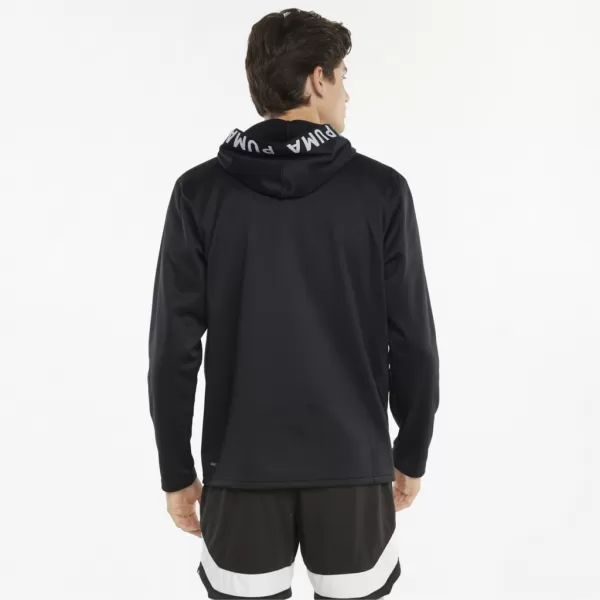  Hanorac pentru bărbați PUMA TRAIN PWR FLEECE HOODIE 520893-01 NEGRU 