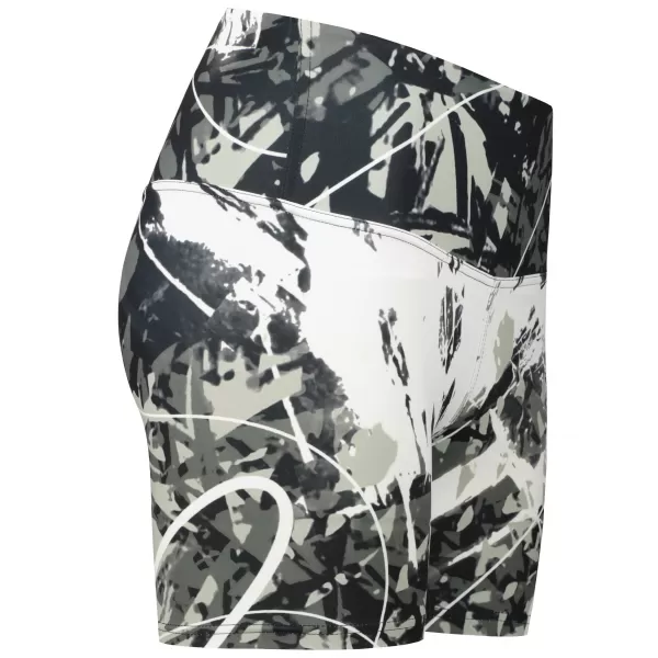  Jambiere scurte premium de damă ALTISPORT VOJ/ALW018LEG03 ALB-NEGRU 