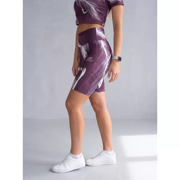  Jambiere de damă deasupra genunchiului premium ALTISPORT VOJ/ALW001LEG02 VIOLET/ALB 