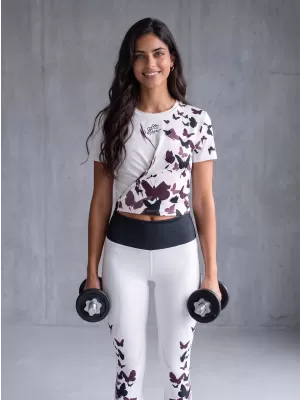 Jambiere lungi premium de damă ALTISPORT VOJ/ALW022LEG01 ALB