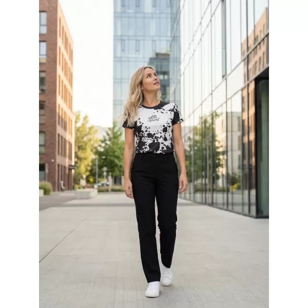  Tricou funcțional premium pentru femei ALTISPORT VOJ/ALW012TR01 ALB NEGRU 