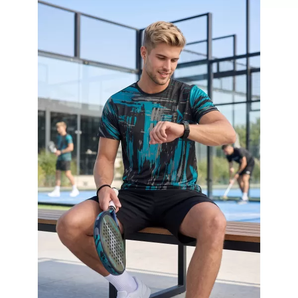  Tricou funcțional premium pentru bărbați ALTISPORT VOJ/ALM010TR01 NEGRU/SMARALD 