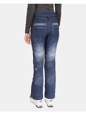 Pantaloni de schi softshell pentru femei KILPI JEANSO-W UL0409KI ALBASTRU ÎNCHIS