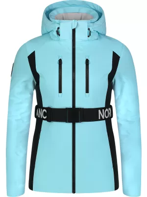Jachetă de schi softshell pentru femei NORDBLANC APRES-SKI NBWJL7928 ALBASTRU DESCHIS