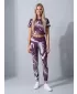 Jambiere lungi premium de damă ALTISPORT VOJ/ALW001LEG01 VIOLET/ALB