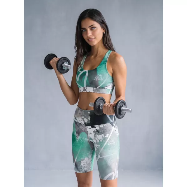  Sutien sport premium pentru femei ALTISPORT VOJ/ALW017POD01 TURCOAZ 