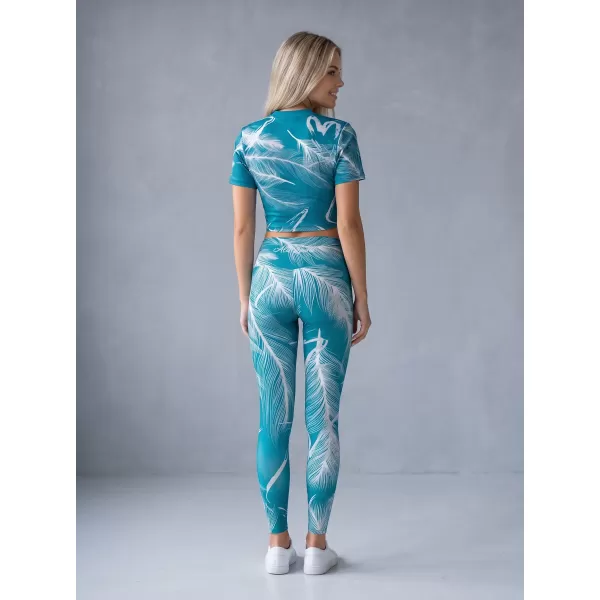  Jambiere lungi premium de damă ALTISPORT VOJ/ALW001LEG01 SMARALD 