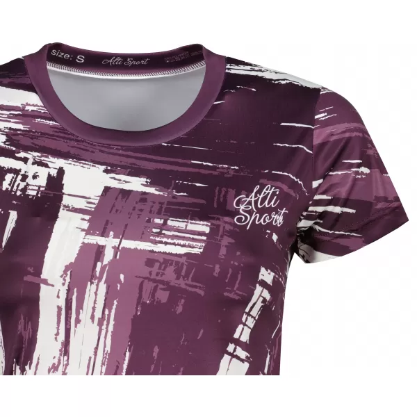  Tricou funcțional premium pentru femei ALTISPORT VOJ/ALW010TR01 VIOLET/ALB 
