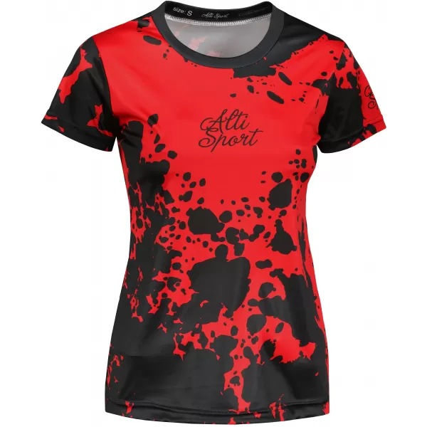  Tricou funcțional premium pentru femei ALTISPORT VOJ/ALW012TR01 NEGRU/ROSU 