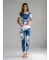 Jambiere lungi premium de damă ALTISPORT VOJ/ALW012LEG01 ALB/ALBASTRU