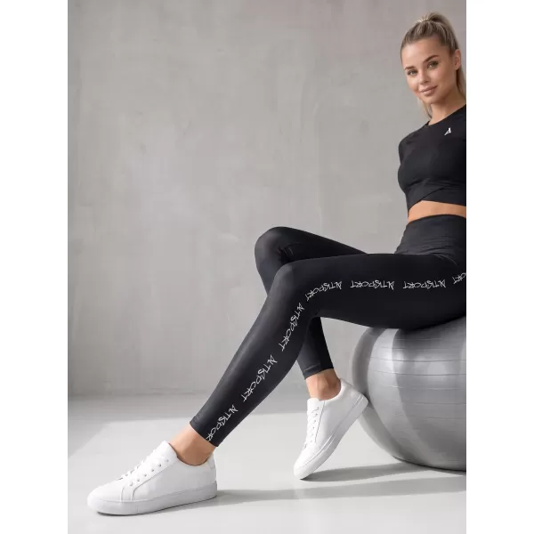  Jambiere lungi premium de damă ALTISPORT VOJ/ALW021LEG01 NEGRU 