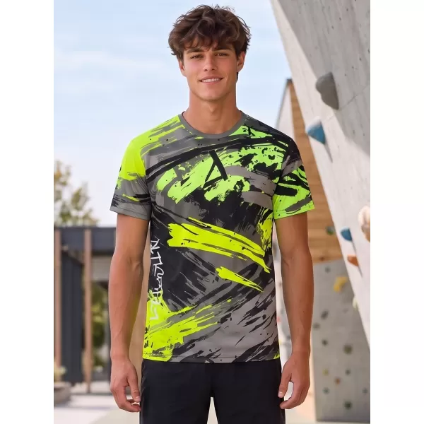  Tricou funcțional premium pentru bărbați ALTISPORT VOJ/ALM014TR01 NEGRU ȘI VERDE 