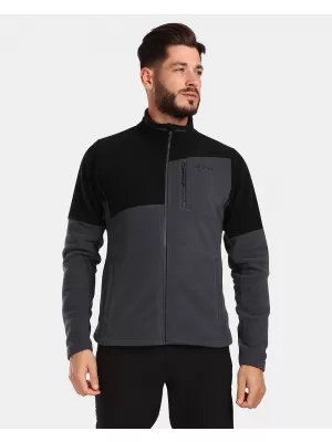 Hanorac pentru bărbați din fleece KILPI GLANDER-M UM0210KI GRI ÎNCHIS