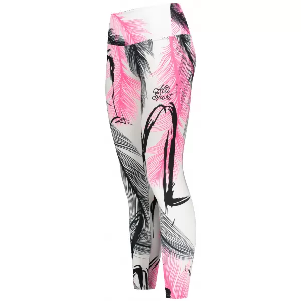  Jambiere lungi premium de damă ALTISPORT VOJ/ALW001LEG01 ALB ROZ 