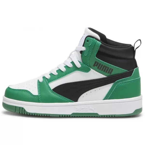  Pantofi pentru copii PUMA REBOUND V6 MID JR 393831-10 ALB 