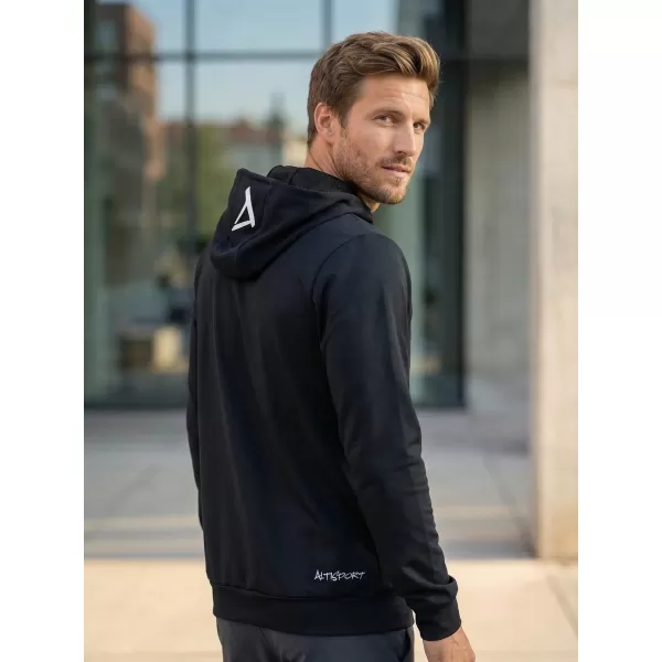  Hanorac funcțional premium pentru bărbați ALTISPORT VOJ/ALM013MI01 NEGRU 