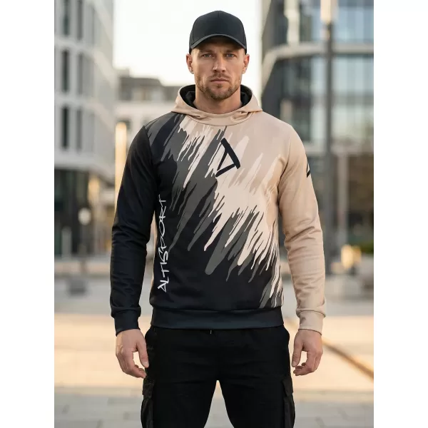  Hanorac funcțional premium pentru bărbați ALTISPORT VOJ/ALM006MI01 NEGRU MARO 