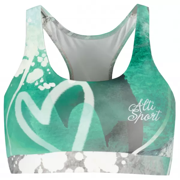  Sutien sport premium pentru femei ALTISPORT VOJ/ALW017POD01 TURCOAZ 