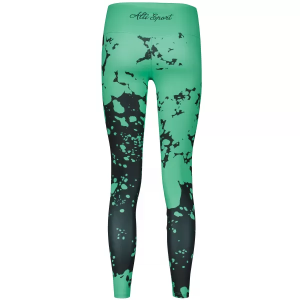  Jambiere lungi premium de damă ALTISPORT VOJ/ALW012LEG01 NEGRU/TURCOAZ 