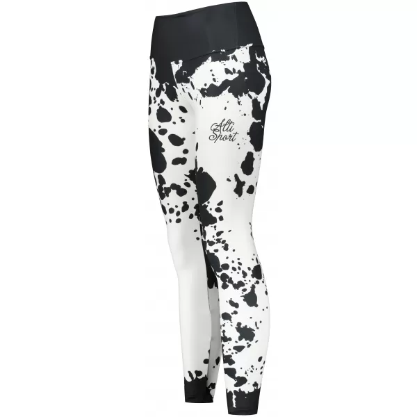  Jambiere lungi premium de damă ALTISPORT VOJ/ALW012LEG01 ALB NEGRU 