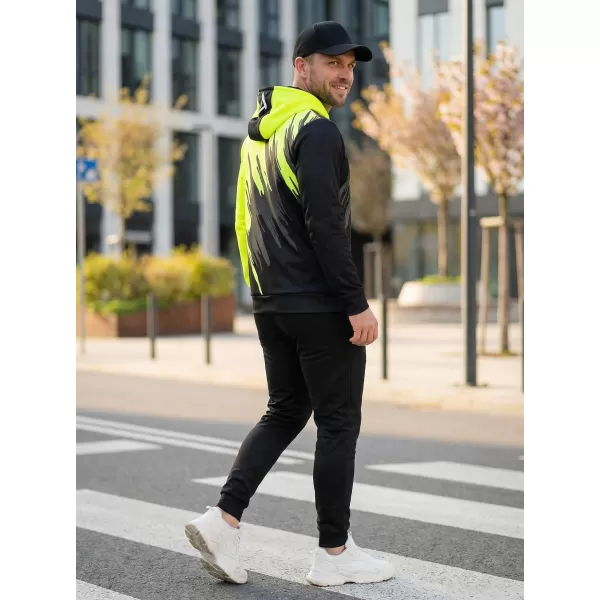  Hanorac funcțional premium pentru bărbați ALTISPORT VOJ/ALM006MI01 NEGRU ȘI GALBEN 