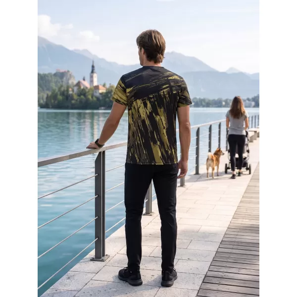  Tricou funcțional premium pentru bărbați ALTISPORT VOJ/ALM010TR01 NEGRU/ARMATĂ 