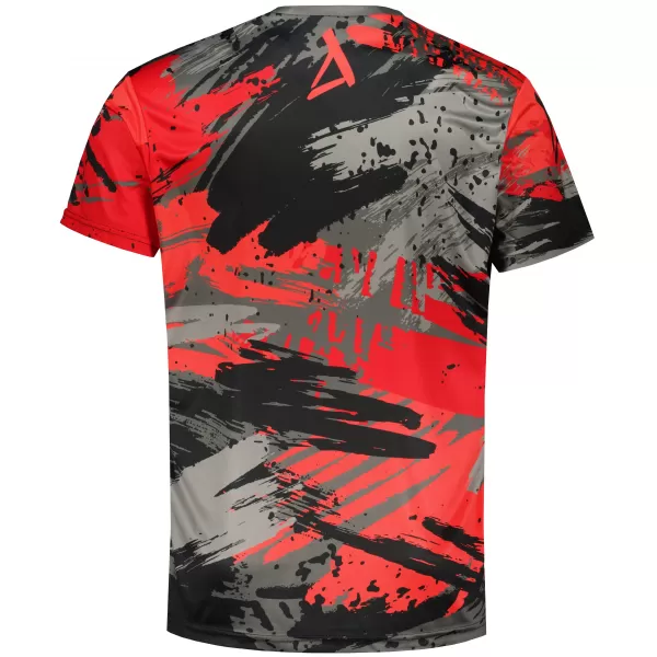  Tricou funcțional premium pentru bărbați ALTISPORT VOJ/ALM014TR01 NEGRU ȘI ROȘU 