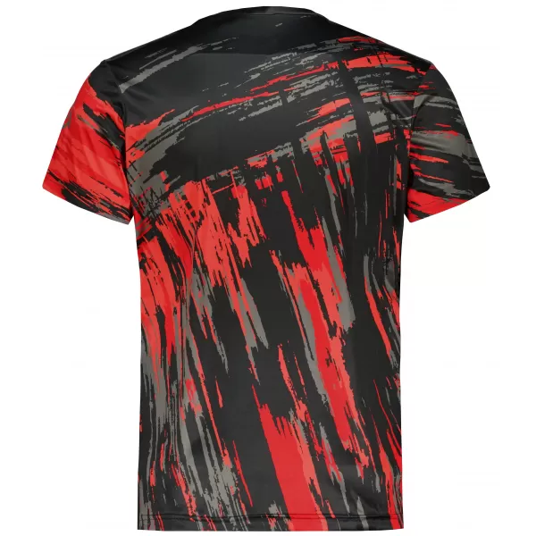  Tricou funcțional premium pentru bărbați ALTISPORT VOJ/ALM010TR01 NEGRU ȘI ROȘU 