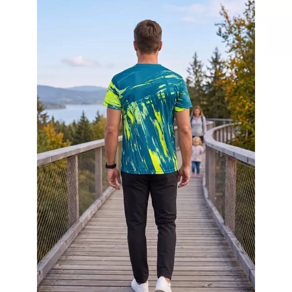  Tricou funcțional premium pentru bărbați ALTISPORT VOJ/ALM010TR01 KEROSEN/GALBEN 