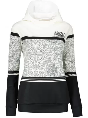 Hanorac premium pentru femei ALTISPORT VOJ/ALW023MI01 ALB-NEGRU
