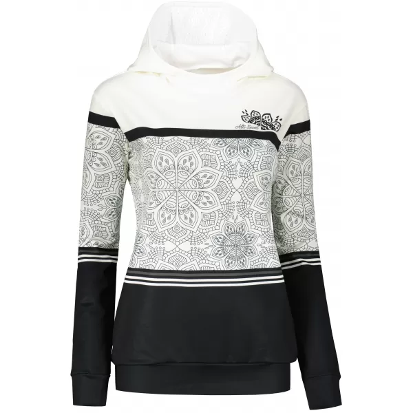  Hanorac premium pentru femei ALTISPORT VOJ/ALW023MI01 ALB-NEGRU 