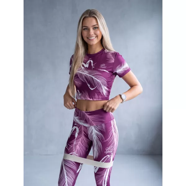  Jambiere lungi premium de damă ALTISPORT VOJ/ALW001LEG01 FUCSIE 