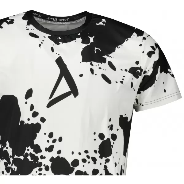  Tricou funcțional premium plus pentru bărbați ALTISPORT VOJ/ALM012TR02 ALB-NEGRU 